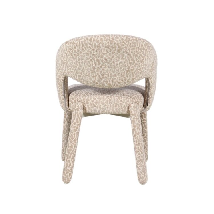 Chaise de salle à manger Nala taupe Leo-Print