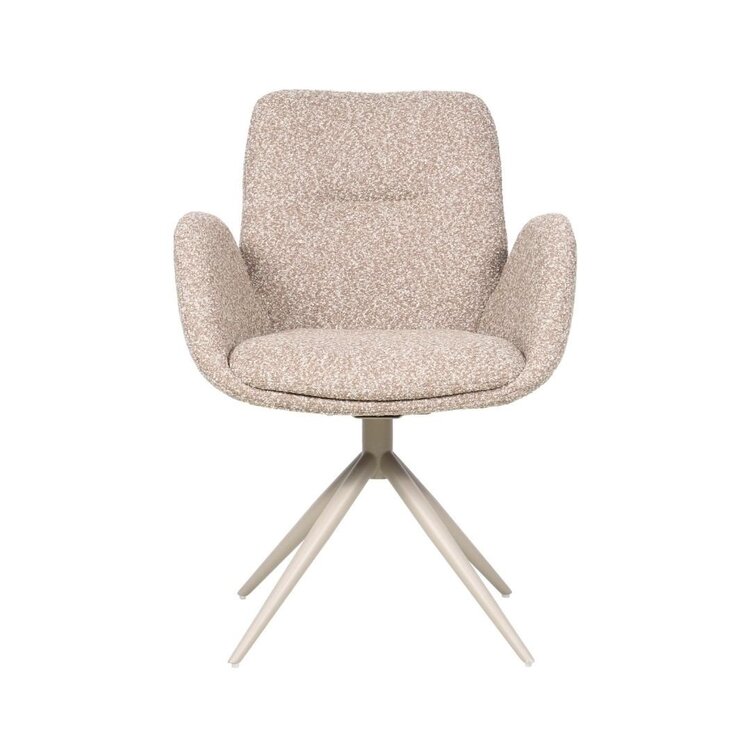 Chaise de salle à manger Alex pivotante bouclé brun