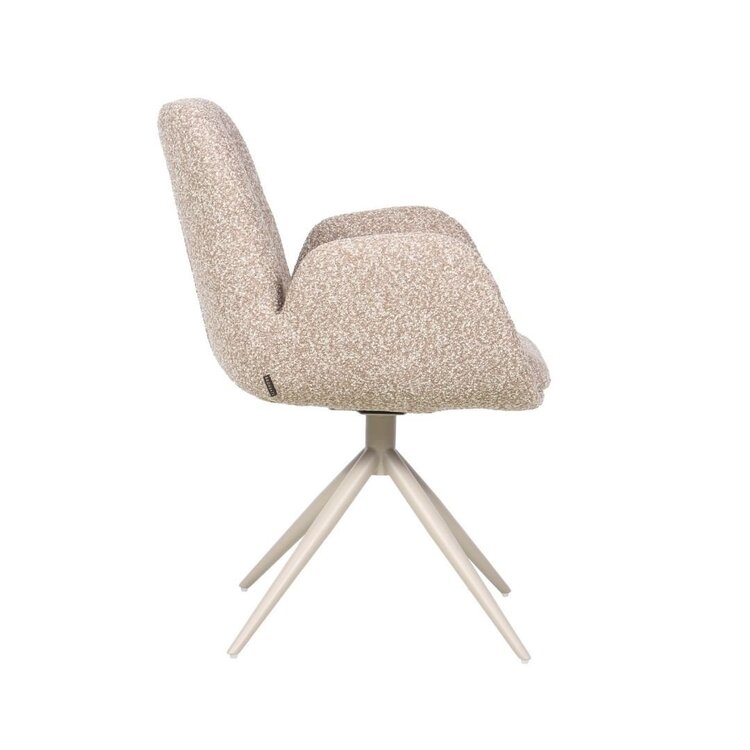 Chaise de salle à manger Alex pivotante bouclé brun