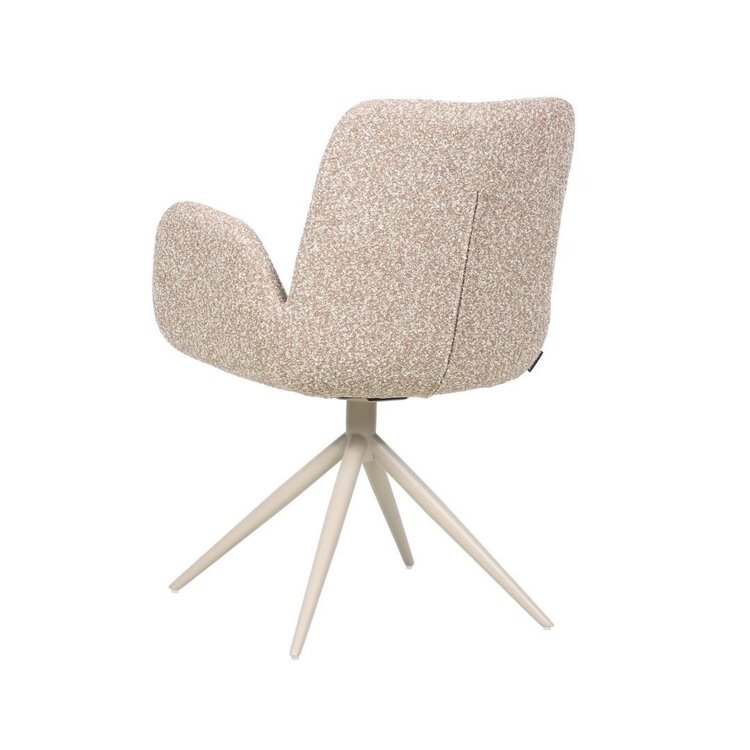 Chaise de salle à manger Alex pivotante bouclé brun