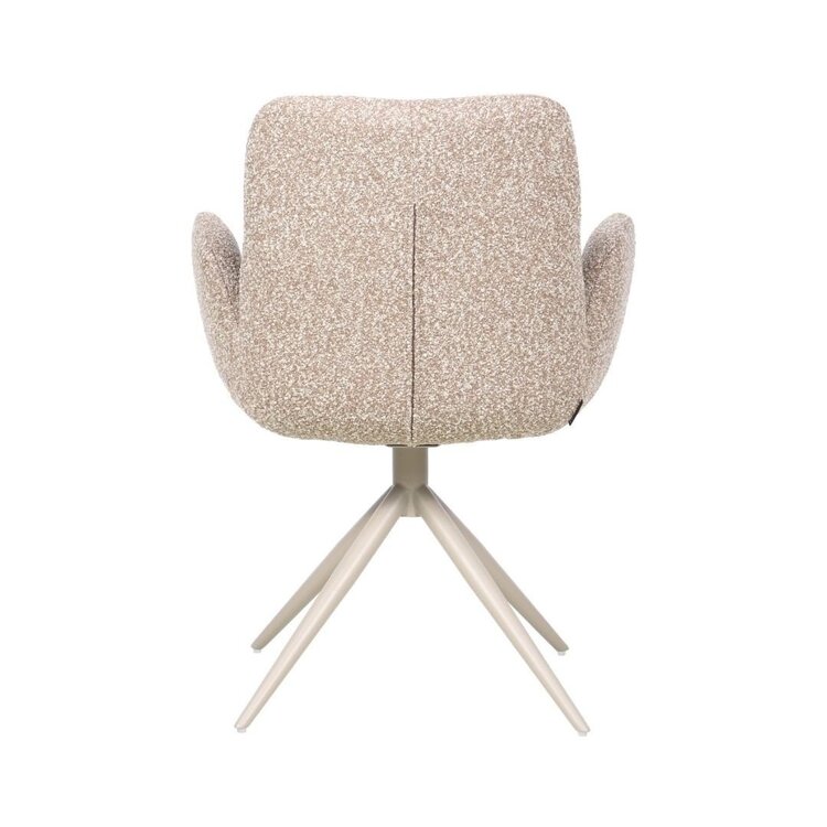 Chaise de salle à manger Alex pivotante bouclé brun