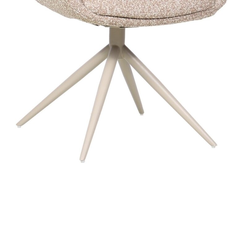 Chaise de salle à manger Alex pivotante bouclé brun