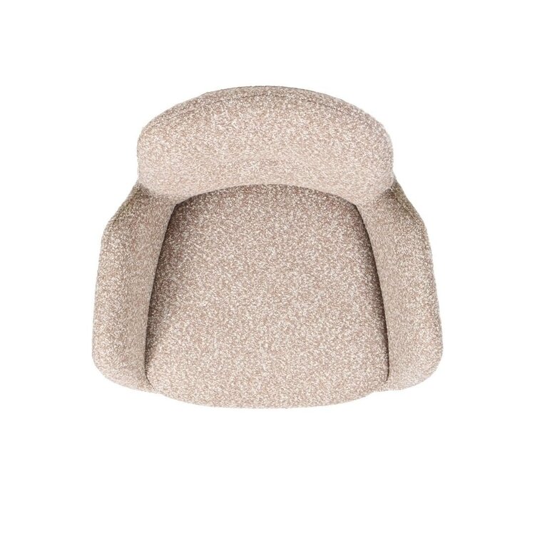 Chaise de salle à manger Alex pivotante bouclé brun