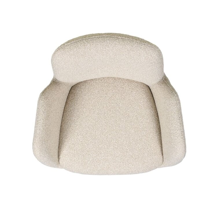 Chaise de salle à manger Alex pivotante bouclé taupe