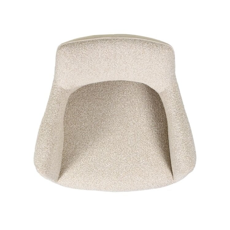 Chaise de salle à manger Jules pivotante bouclé taupe