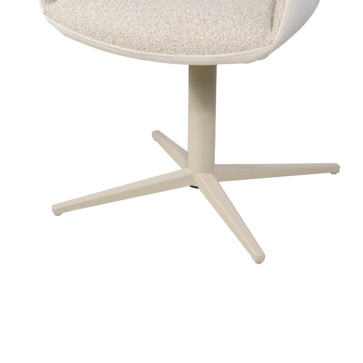 Chaise de salle à manger Jules pivotante bouclé taupe