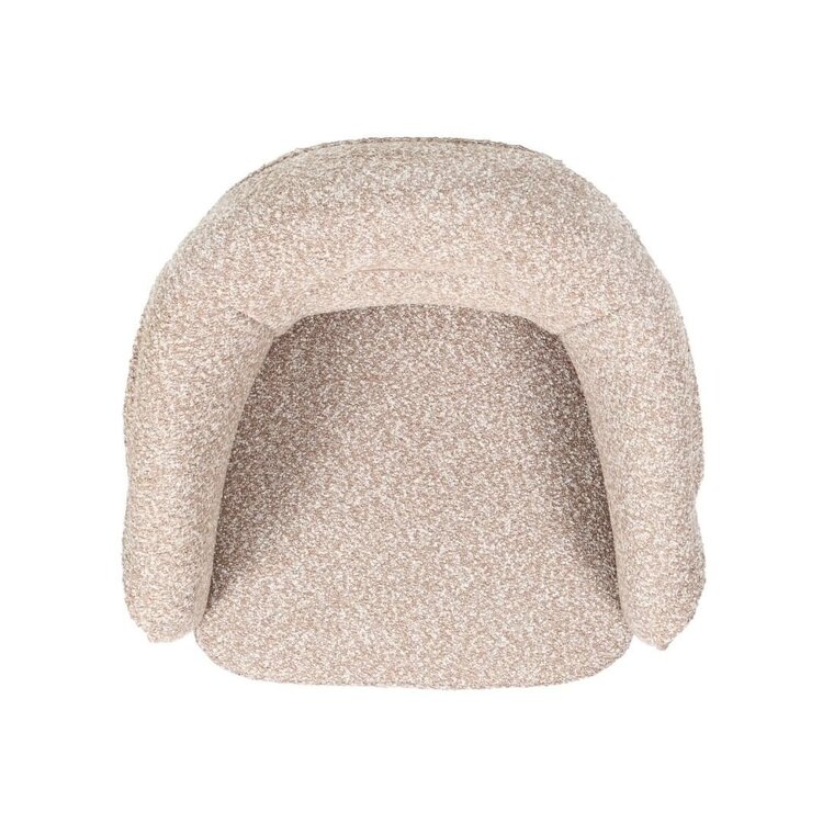 Chaise de salle à manger Riley pivotante bouclé brun