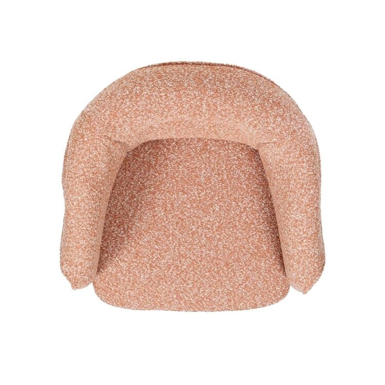 Chaise de salle à manger Riley pivotante bouclé terracotta