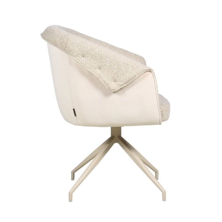 Chaise de salle à manger Riley pivotante bouclé taupe
