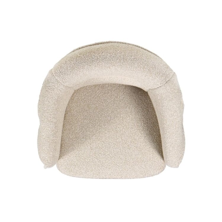 Chaise de salle à manger Riley pivotante bouclé taupe