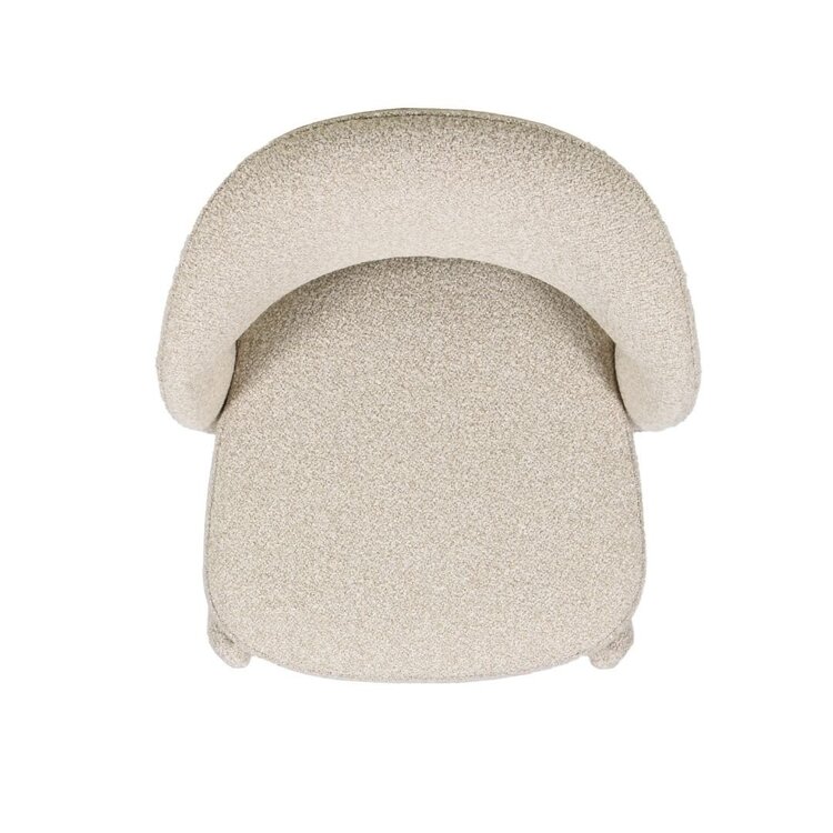 Chaise de salle à manger Dean bouclé taupe