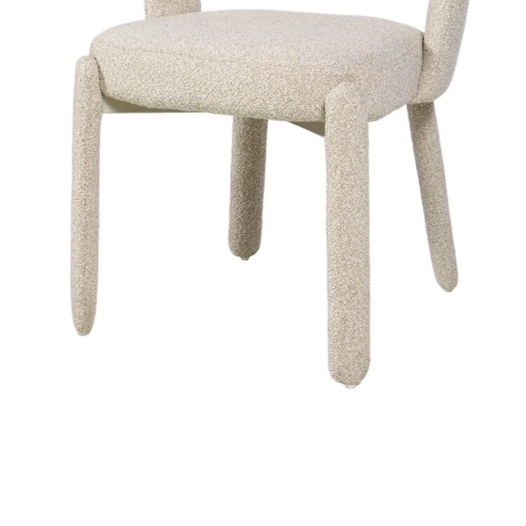 Chaise de salle à manger Dean bouclé taupe