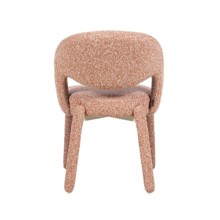 Chaise de salle à manger Dean bouclé terracotta