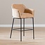 Tabouret de bar Nubo en chenille peach 85 cm