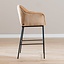 Tabouret de bar Nubo en chenille peach 85 cm
