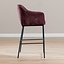 Tabouret de bar Nubo en chenille violet 85 cm