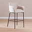 Tabouret de bar Nubo en chenille sand 85 cm