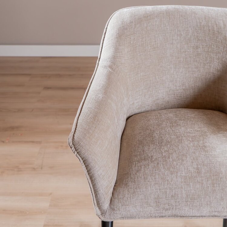 Tabouret de bar Nubo en chenille sand 85 cm