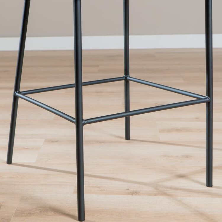 Tabouret de bar Nubo en chenille mocha 85 cm