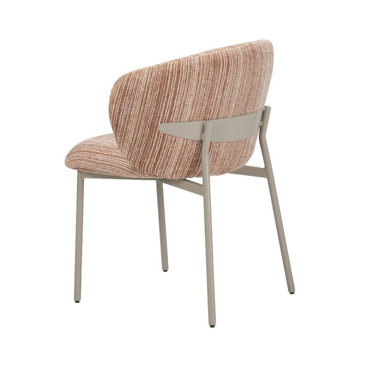 Chaise de salle à manger Milo chenille beige/pink