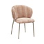 Chaise de salle à manger Milo chenille beige/pink