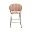 Tabouret de bar Milo chenille beige/pink 70 cm