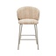 Tabouret de bar Milo chenille beige/taupe 70 cm