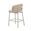 Tabouret de bar Milo chenille beige/taupe 70 cm