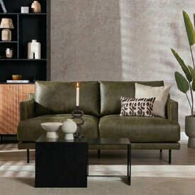 Canapé en cuir Denver 2,5 places vert