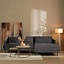 Canapé d'angle en velours Denver anthracite droit