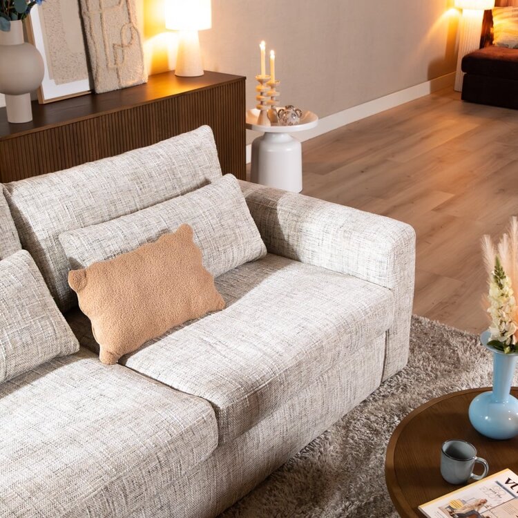 Canapé 3 places Kyle chenille sand grey