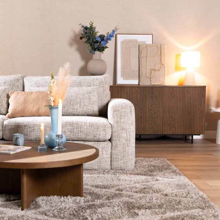 Canapé 3 places Kyle chenille sand grey