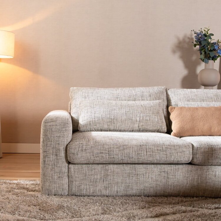 Canapé 3 places Kyle chenille sand grey