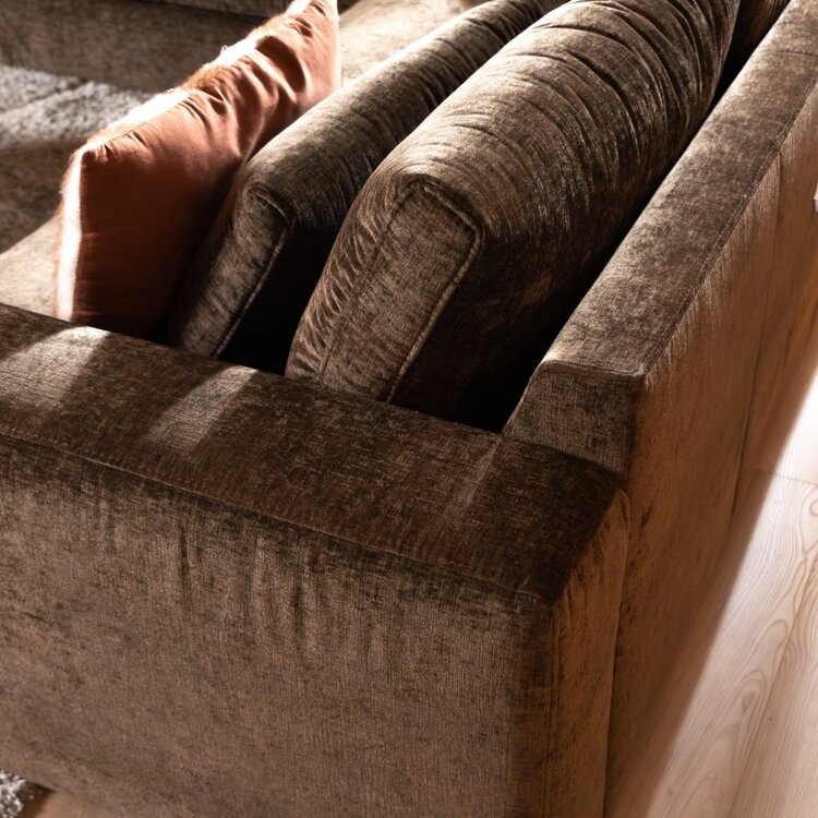 Canapé d’angle Kyle gauche chenille mocha