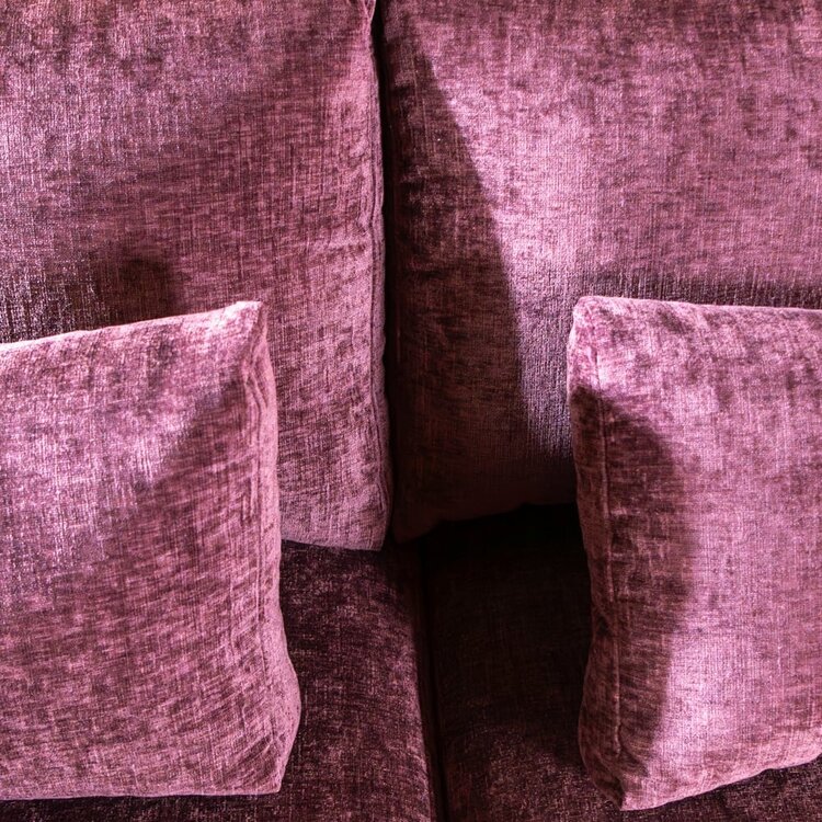 Canapé en U Kyle 6 places chenille violet