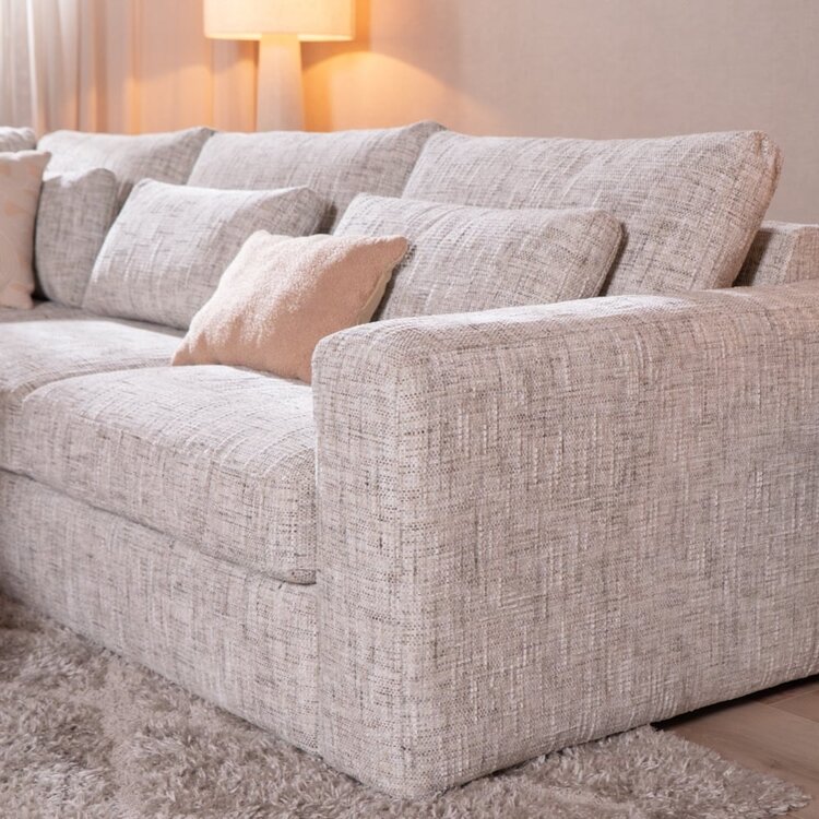 Canapé d’angle Kyle gauche chenille sand grey