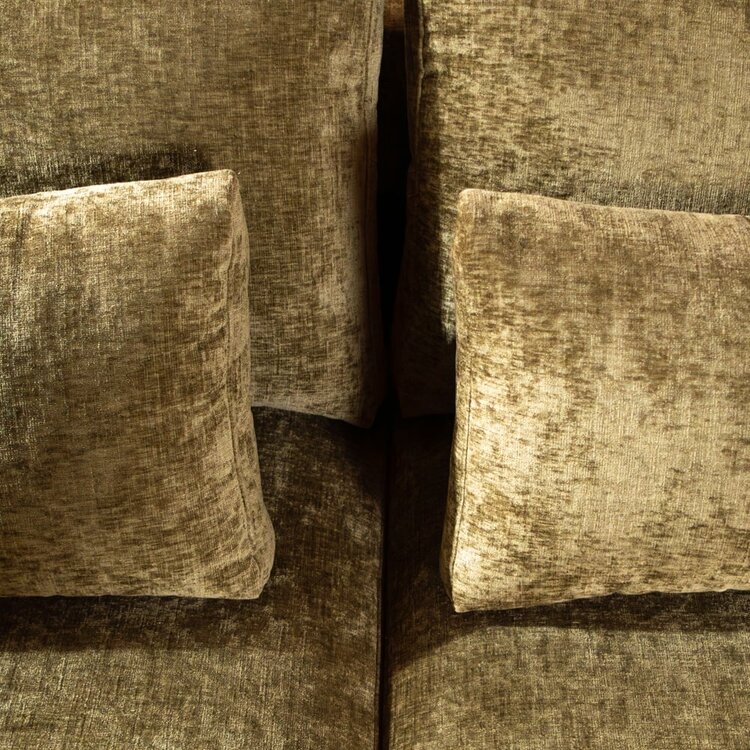 Canapé en U Kyle 6 places chenille vert