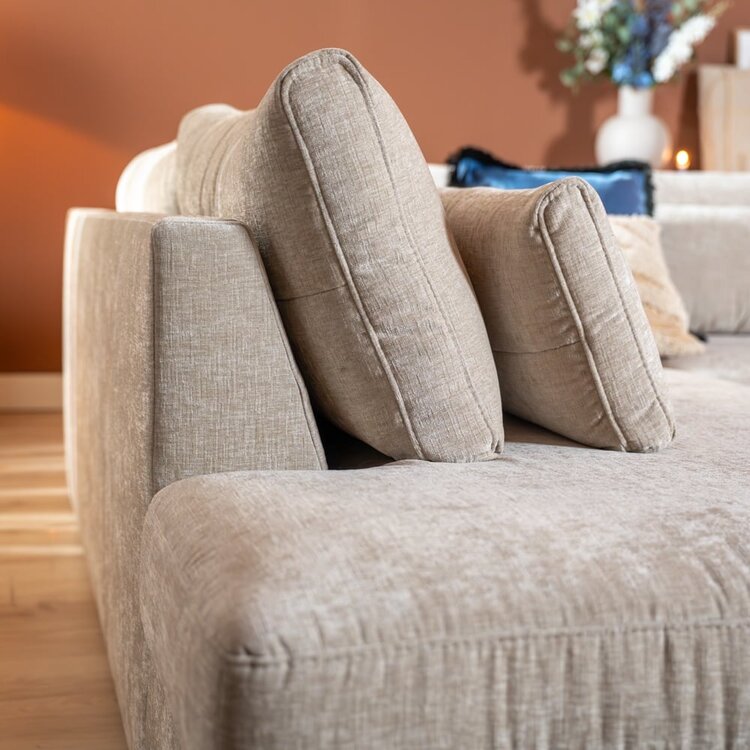 Canapé d’angle Kyle gauche chenille sand