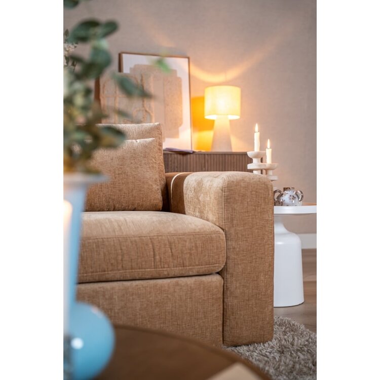 Canapé d’angle Kyle gauche chenille peach