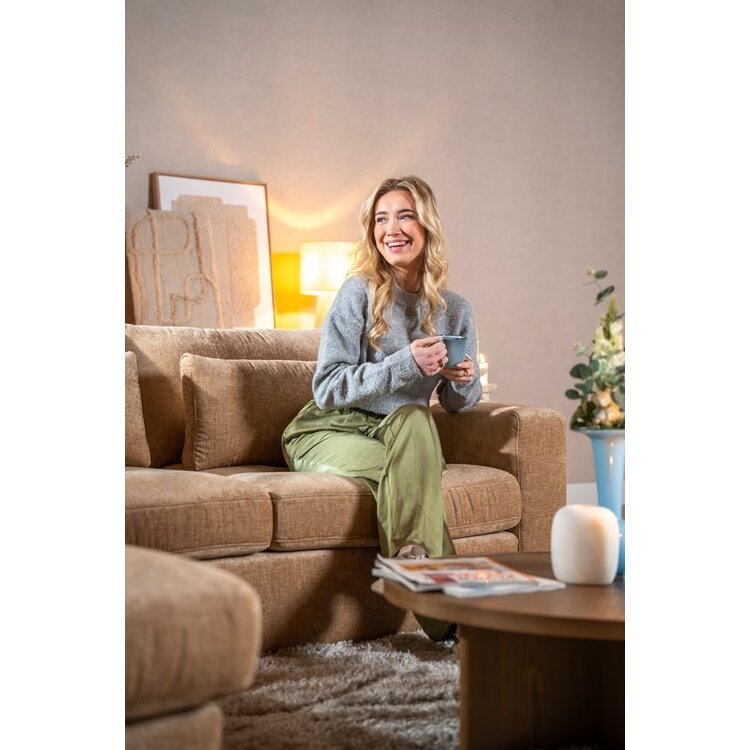 Canapé d’angle Kyle gauche chenille peach