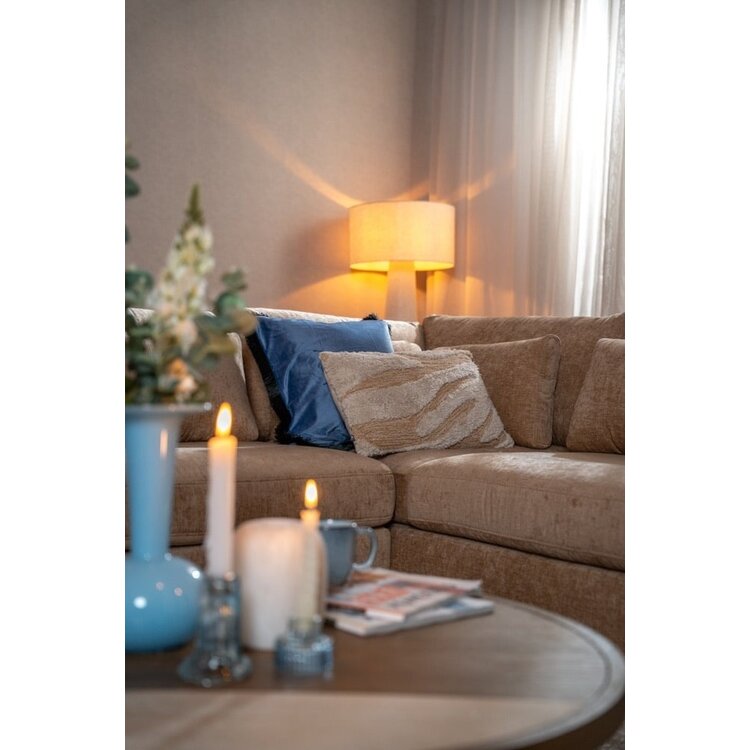 Canapé d’angle Kyle droit chenille peach