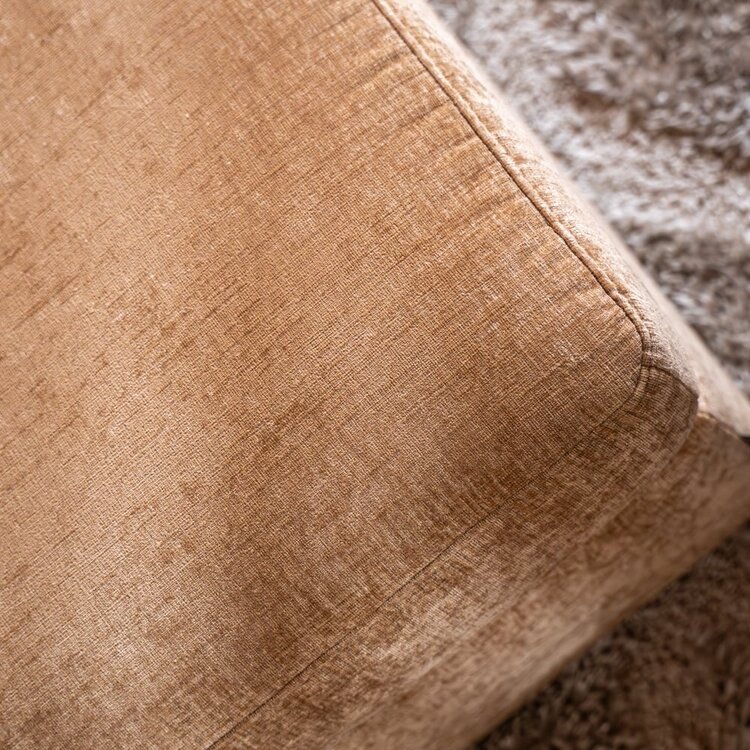 Pouf Kyle en chenille peach