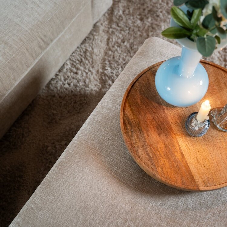 Pouf Kyle en chenille sand