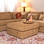 Pouf Kyle en chenille jaune ocre
