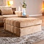 Pouf Kyle en chenille peach