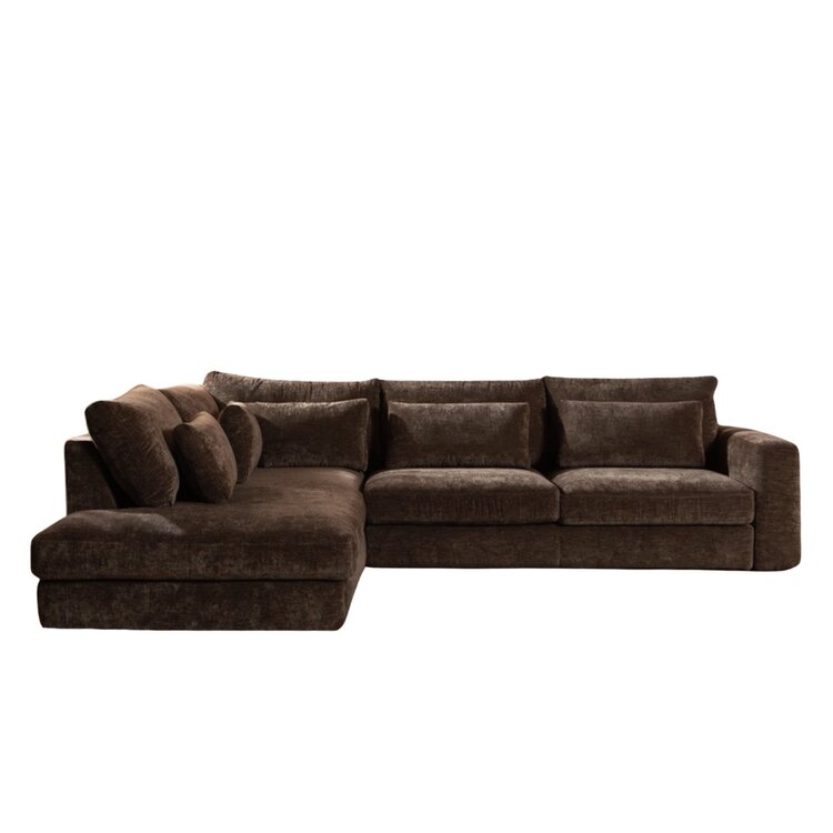 Canapé d’angle Kyle gauche chenille mocha