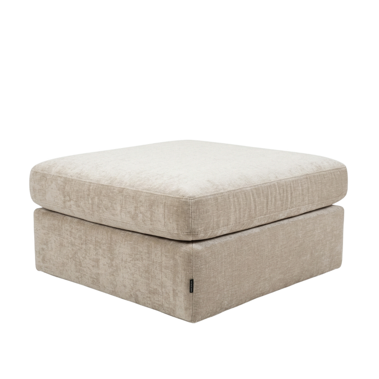 Pouf Kyle en chenille sand
