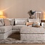 Pouf Kyle en chenille sand grey