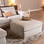 Pouf Kyle en chenille sand grey