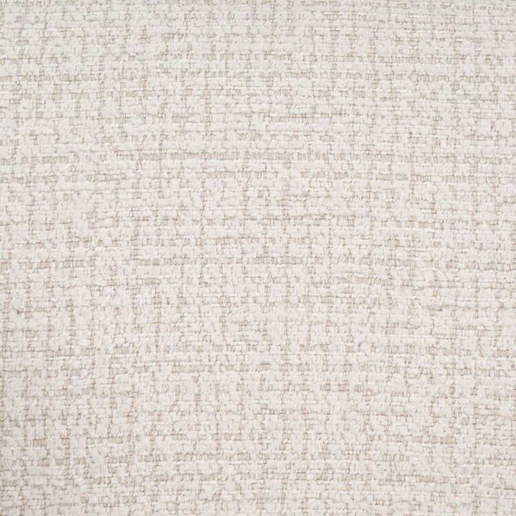 Chaise de salle à manger à roulettes Mona tissu chiné beige